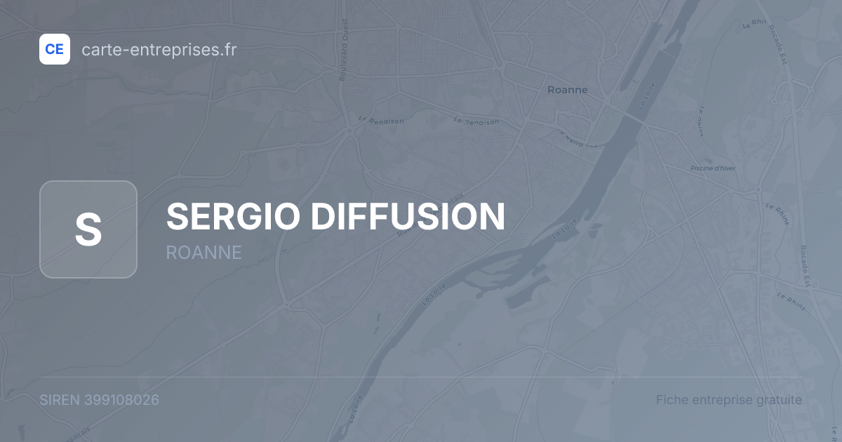 SERGIO DIFFUSION — 399108026 — fiche entreprise