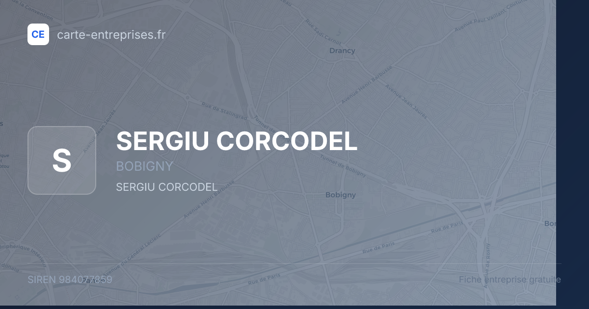 SERGIU CORCODEL — 984077859 — fiche entreprise