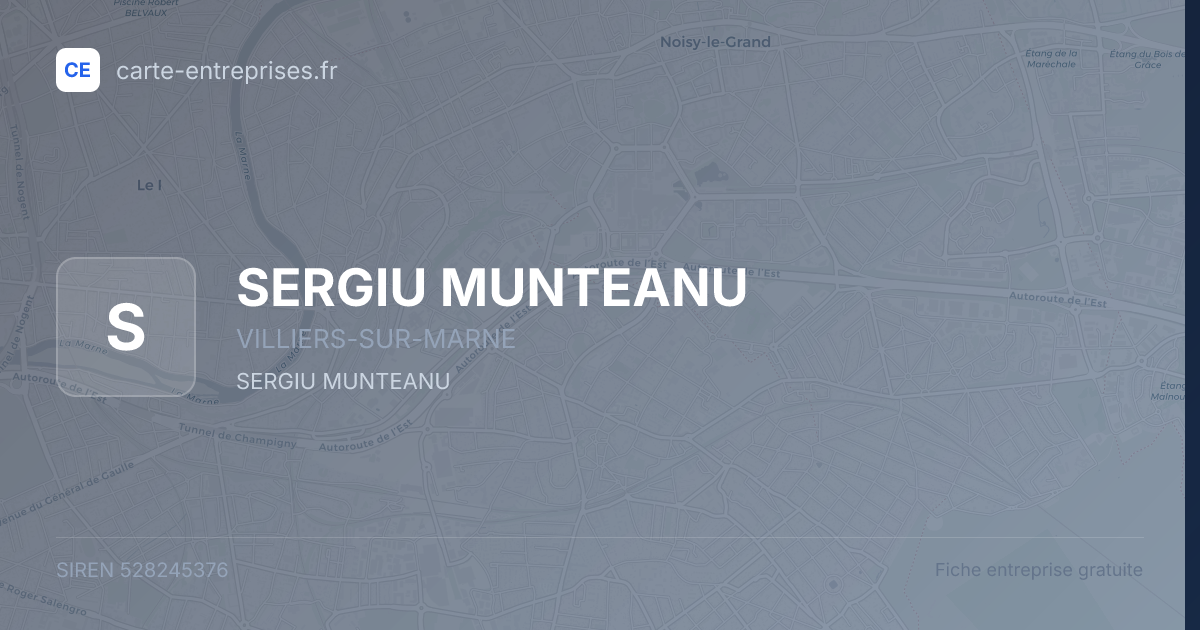 SERGIU MUNTEANU — 528245376 — fiche entreprise