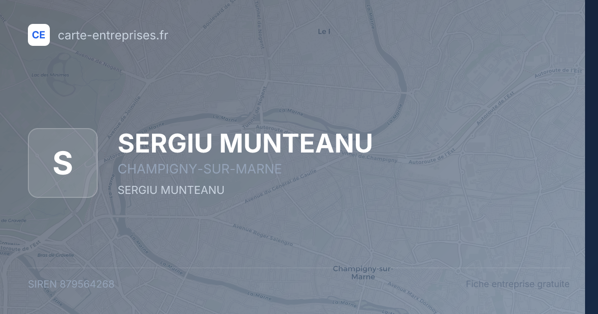 SERGIU MUNTEANU — 879564268 — fiche entreprise