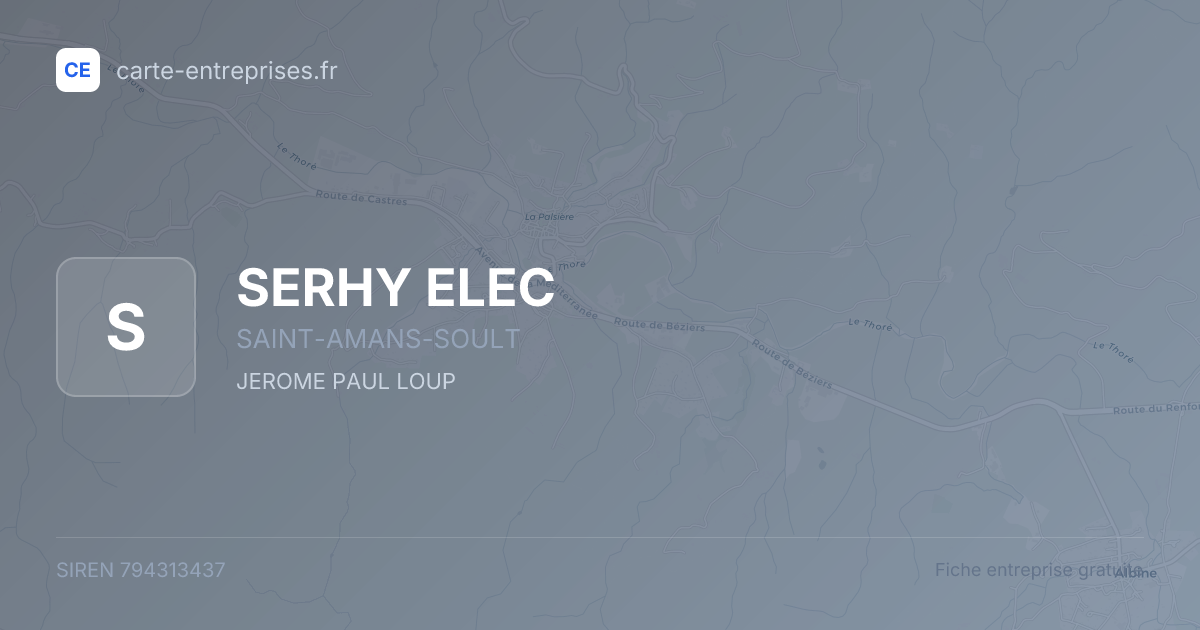 SERHY ELEC — 794313437 — fiche entreprise