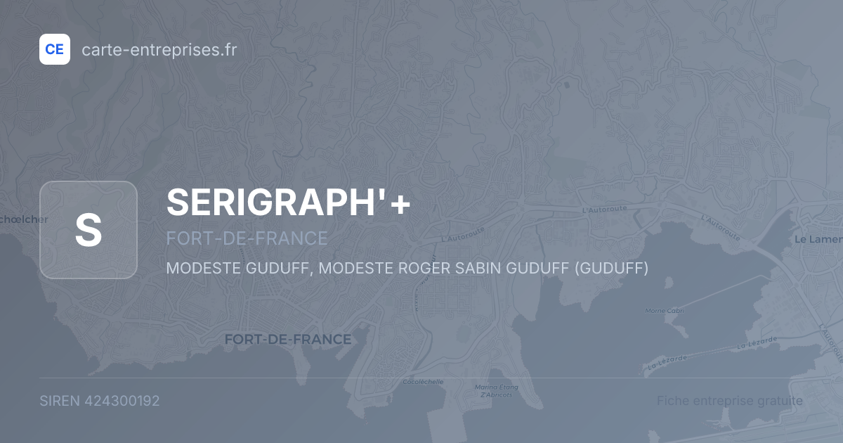SERIGRAPH'+ — 424300192 — fiche entreprise