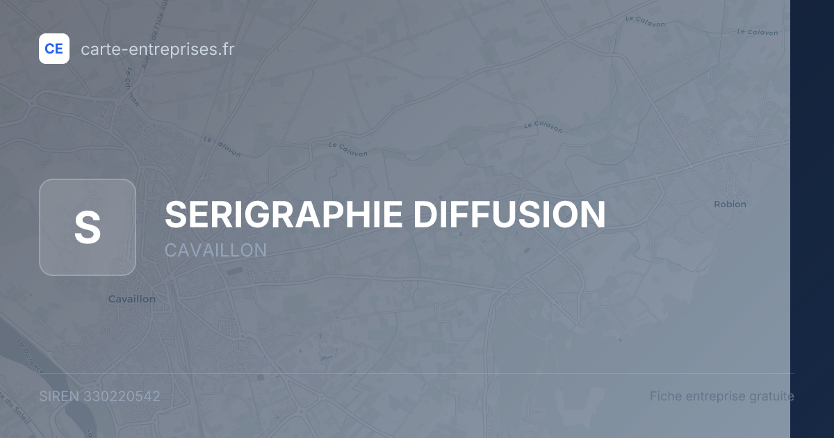 SERIGRAPHIE DIFFUSION — 330220542 — fiche entreprise