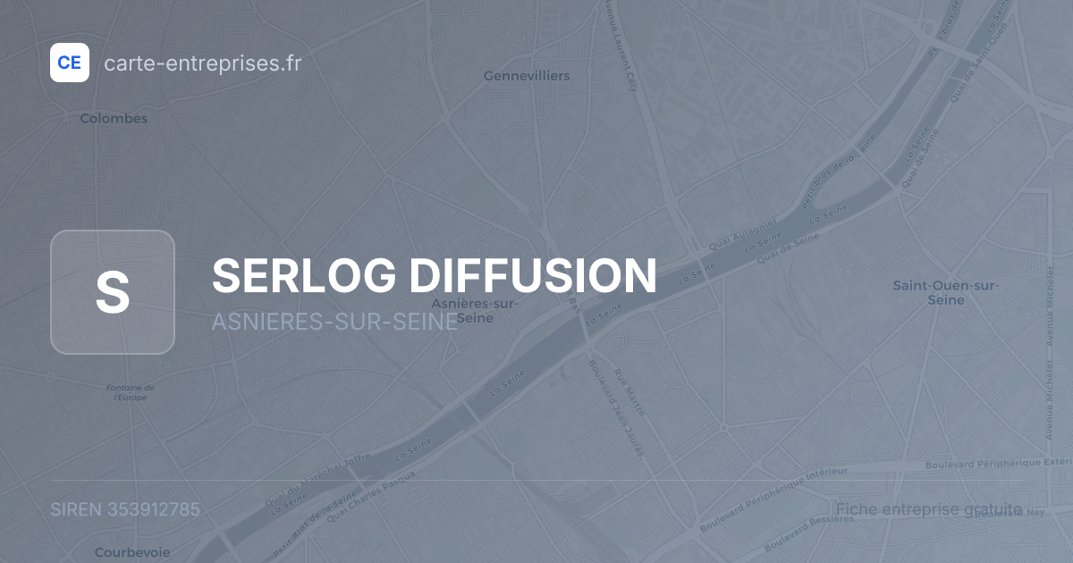 SERLOG DIFFUSION — 353912785 — fiche entreprise