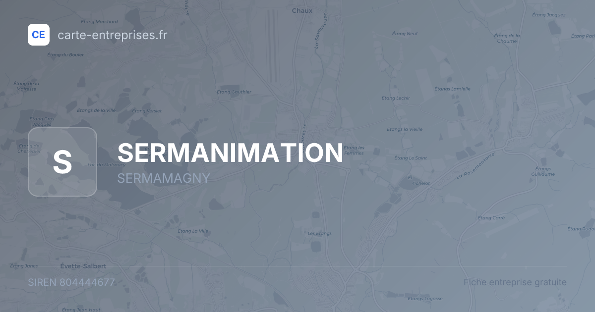 SERMANIMATION — 804444677 — fiche entreprise