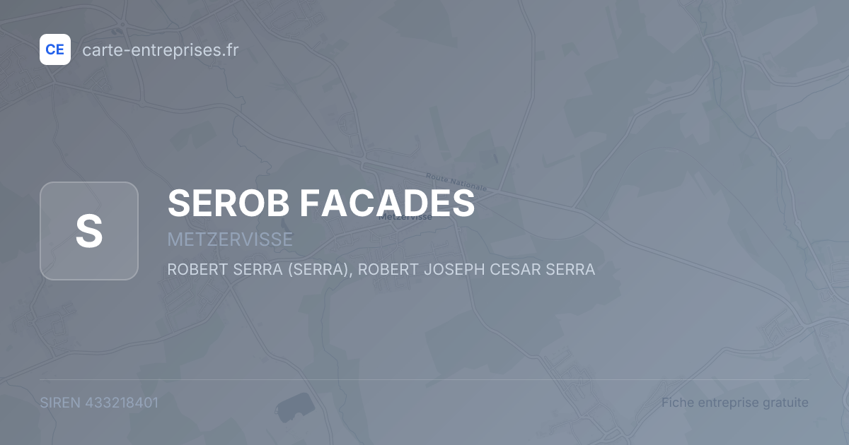 SEROB FACADES — 433218401 — fiche entreprise