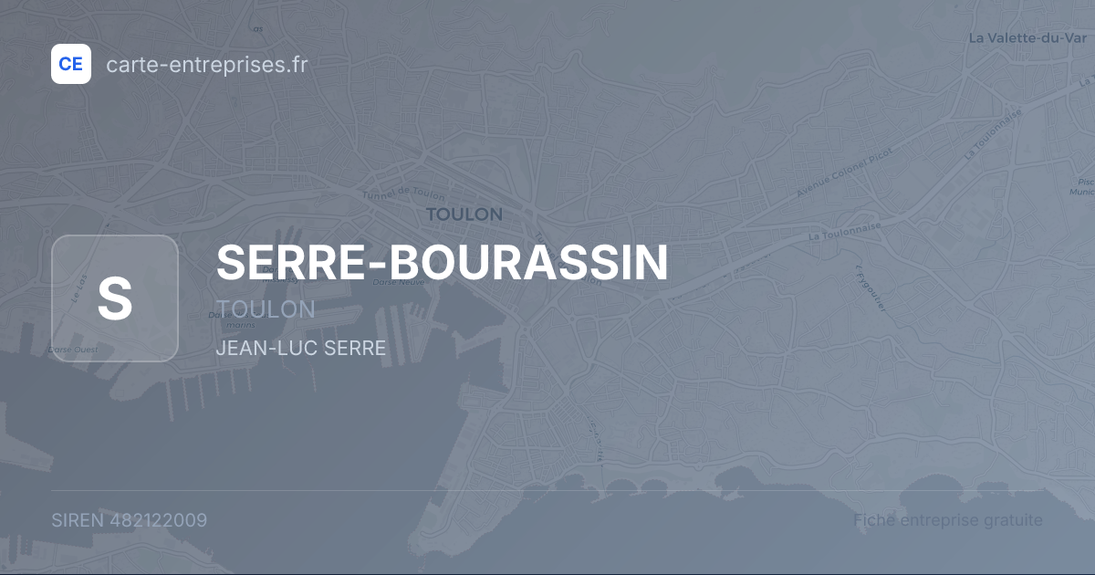 SERRE-BOURASSIN — 482122009 — fiche entreprise