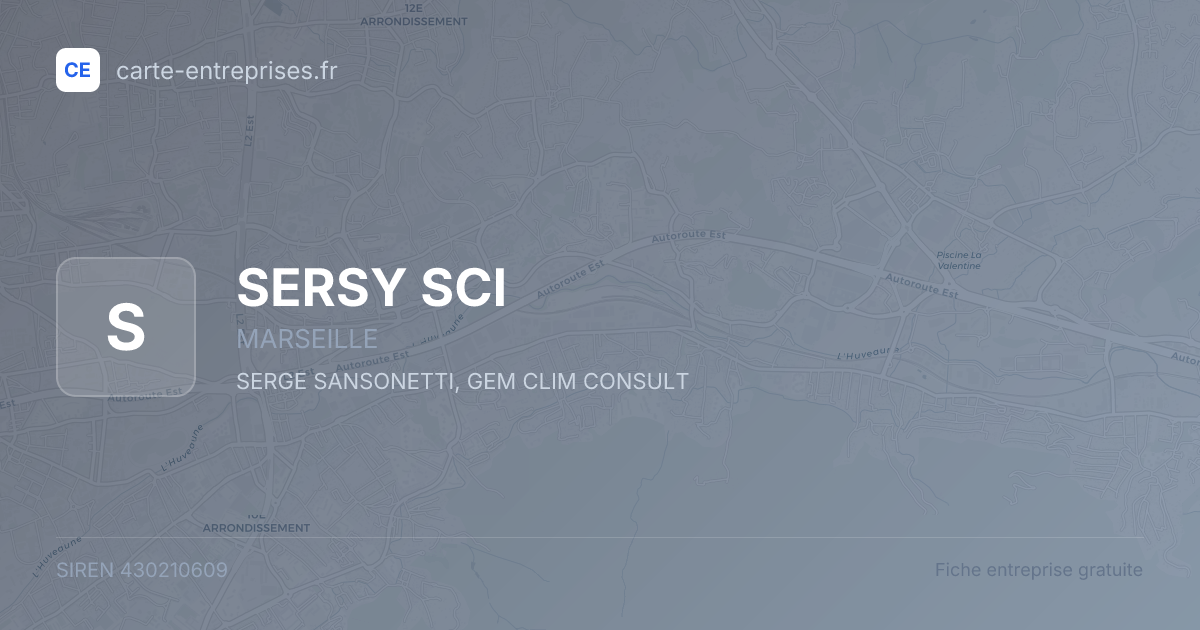 SERSY SCI — 430210609 — fiche entreprise
