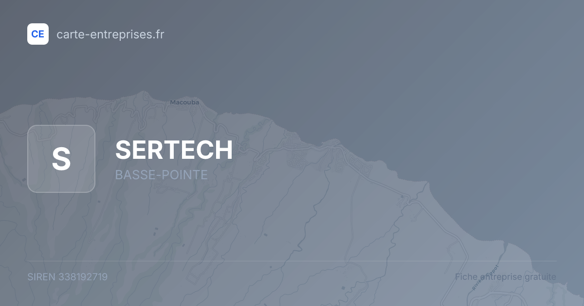 SERTECH — 338192719 — fiche entreprise