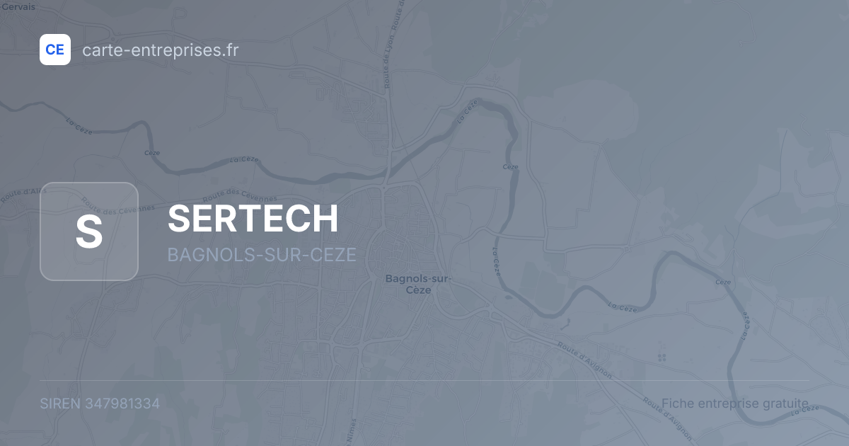 SERTECH — 347981334 — fiche entreprise