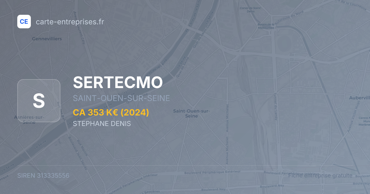 SERTECMO — 313335556 — fiche entreprise