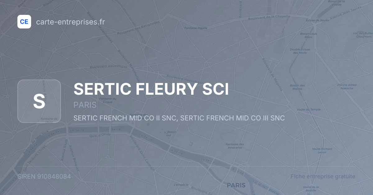SERTIC FLEURY SCI — 910848084 — fiche entreprise