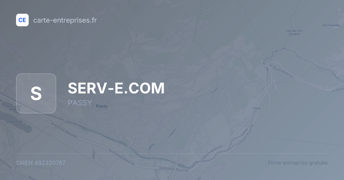 SERV-E.COM — 492320767 — fiche entreprise