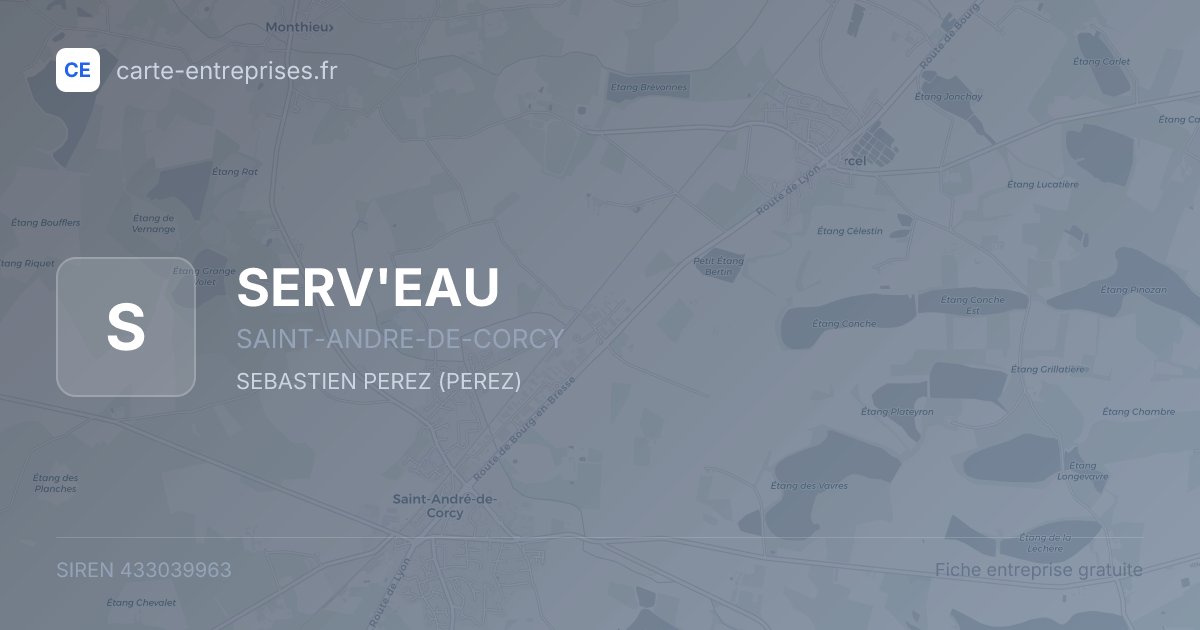 SERV'EAU — 433039963 — fiche entreprise