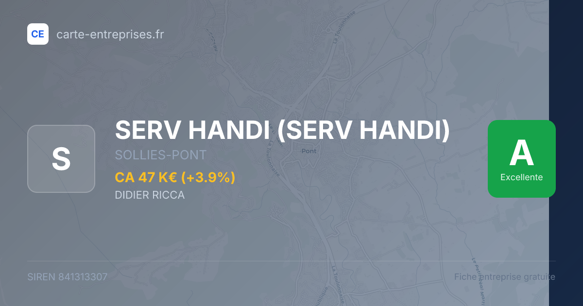 SERV HANDI — 841313307 — fiche entreprise
