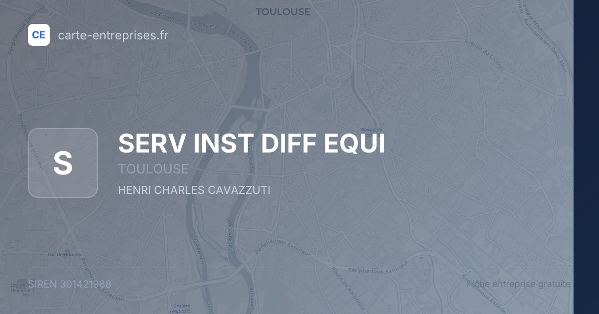 SERV INST DIFF EQUI — 301421988 — fiche entreprise