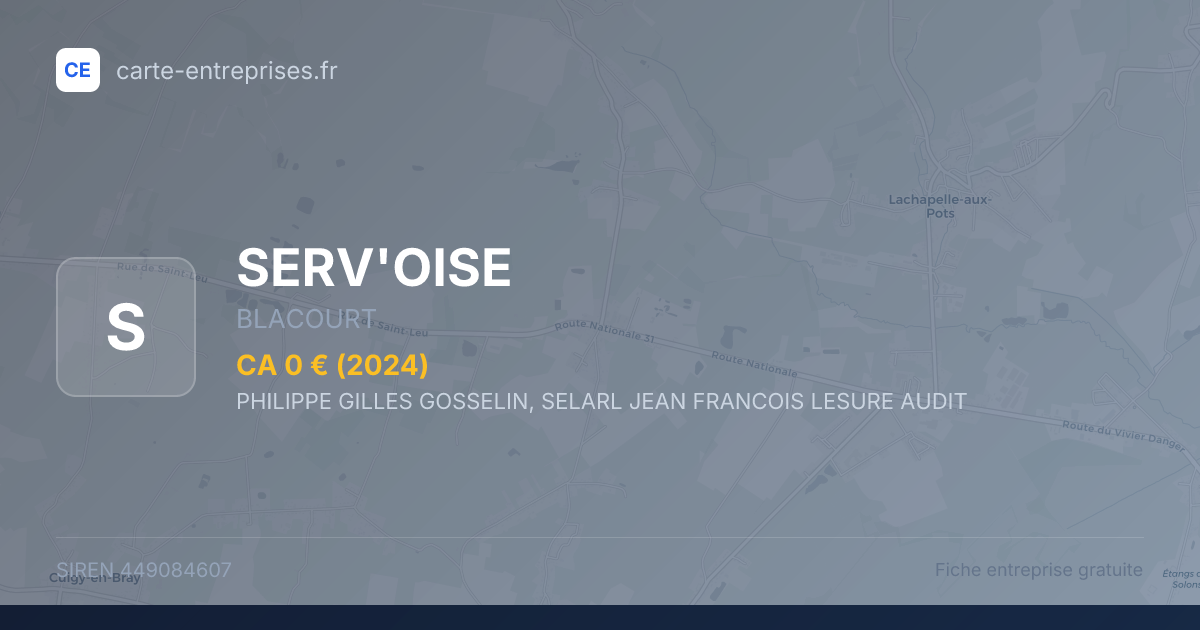 SERV'OISE — 449084607 — fiche entreprise
