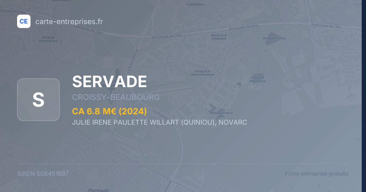 SERVADE — 508451697 — fiche entreprise