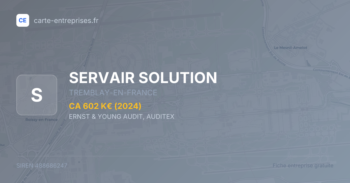 SERVAIR SOLUTION — 488686247 — fiche entreprise