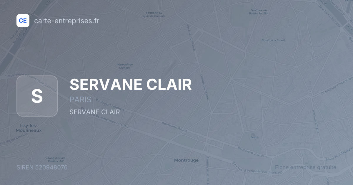 SERVANE CLAIR — 520948076 — fiche entreprise
