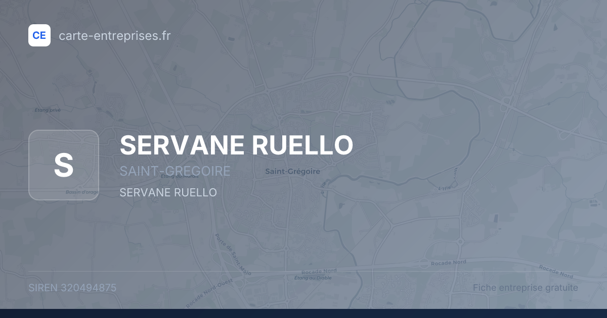 SERVANE RUELLO — 320494875 — fiche entreprise