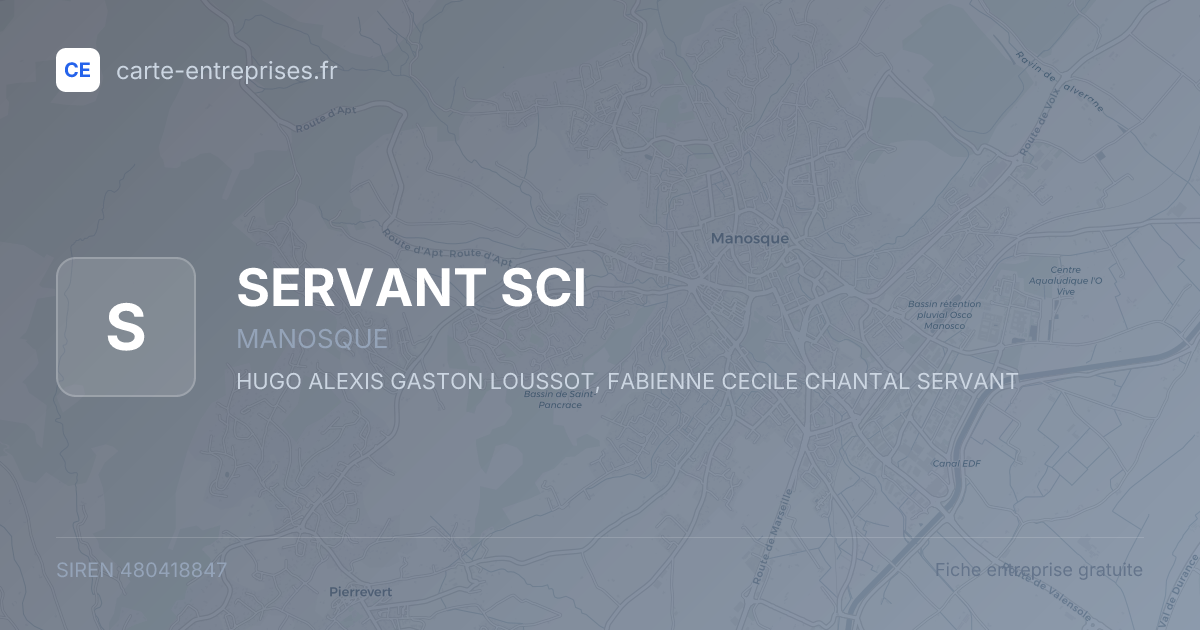 SERVANT SCI — 480418847 — fiche entreprise