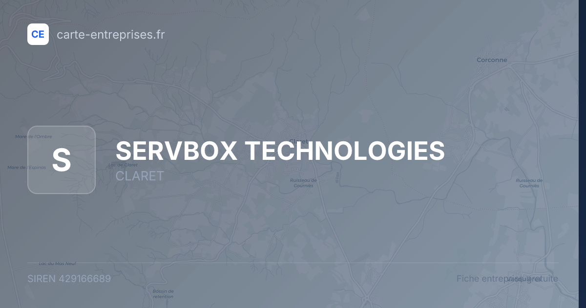 SERVBOX TECHNOLOGIES — 429166689 — fiche entreprise