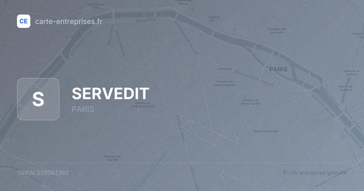 SERVEDIT — 329061360 — fiche entreprise