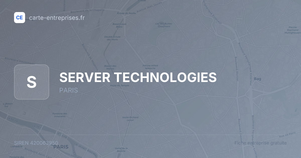SERVER TECHNOLOGIES — 420063950 — fiche entreprise