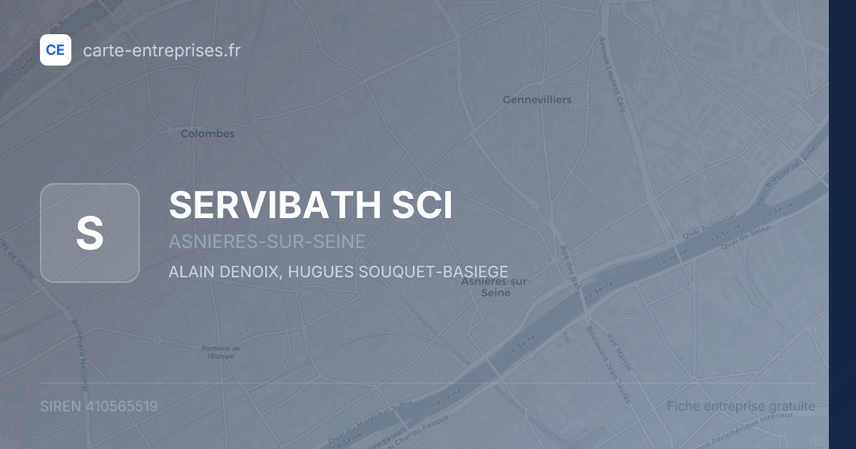 SERVIBATH SCI — 410565519 — fiche entreprise