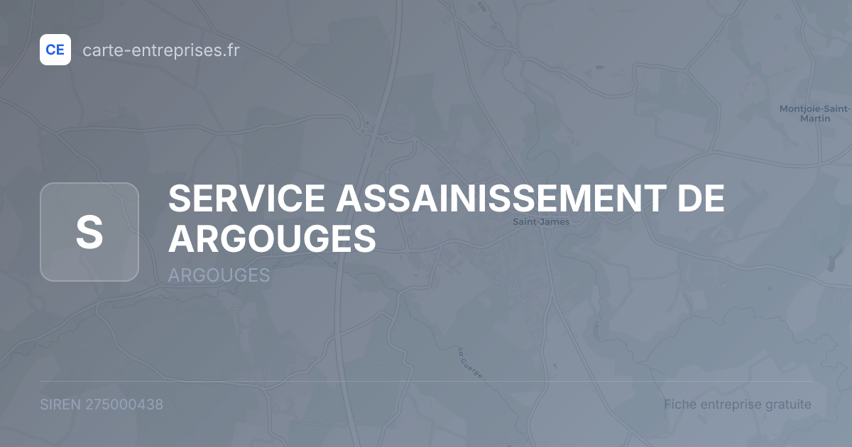 SERVICE ASSAINISSEMENT DE ARGOUGES — 275000438 — fiche entreprise