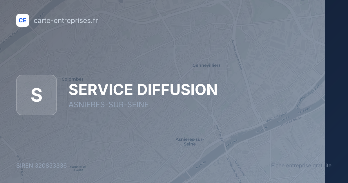 SERVICE DIFFUSION — 320853336 — fiche entreprise