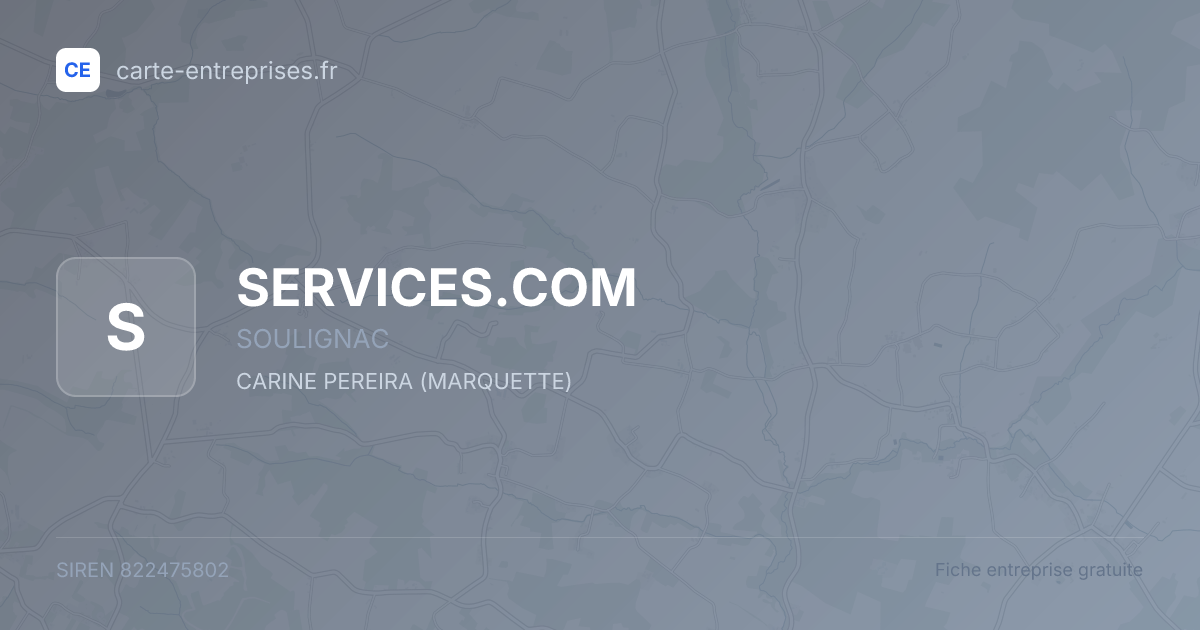 SERVICES.COM — 822475802 — fiche entreprise