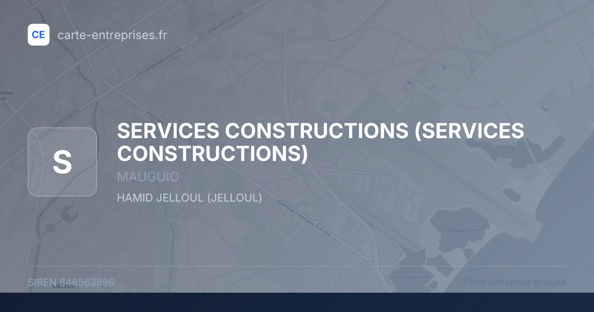 SERVICES CONSTRUCTIONS — 848563896 — fiche entreprise