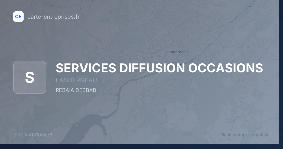 SERVICES DIFFUSION OCCASIONS — 418108676 — fiche entreprise