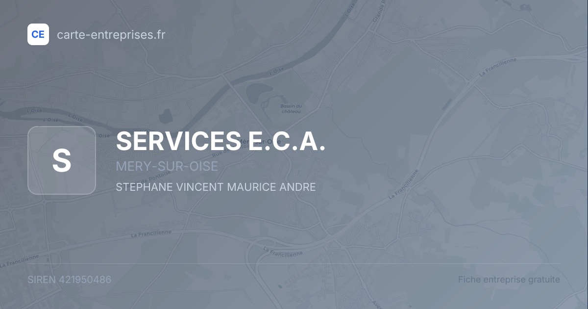 SERVICES E.C.A. — 421950486 — fiche entreprise