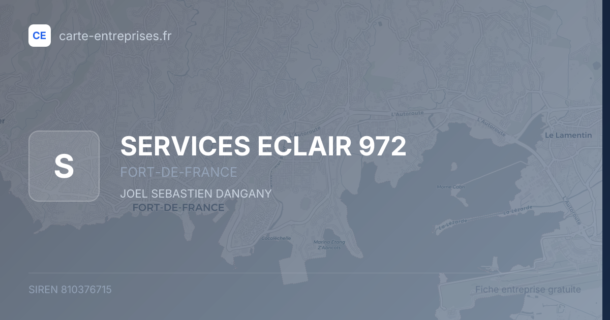SERVICES ECLAIR 972 — 810376715 — fiche entreprise