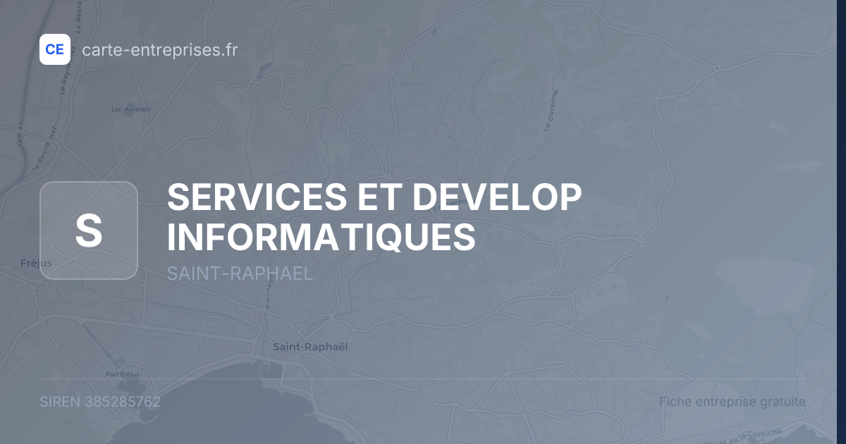 SERVICES ET DEVELOP INFORMATIQUES — 385285762 — fiche entreprise