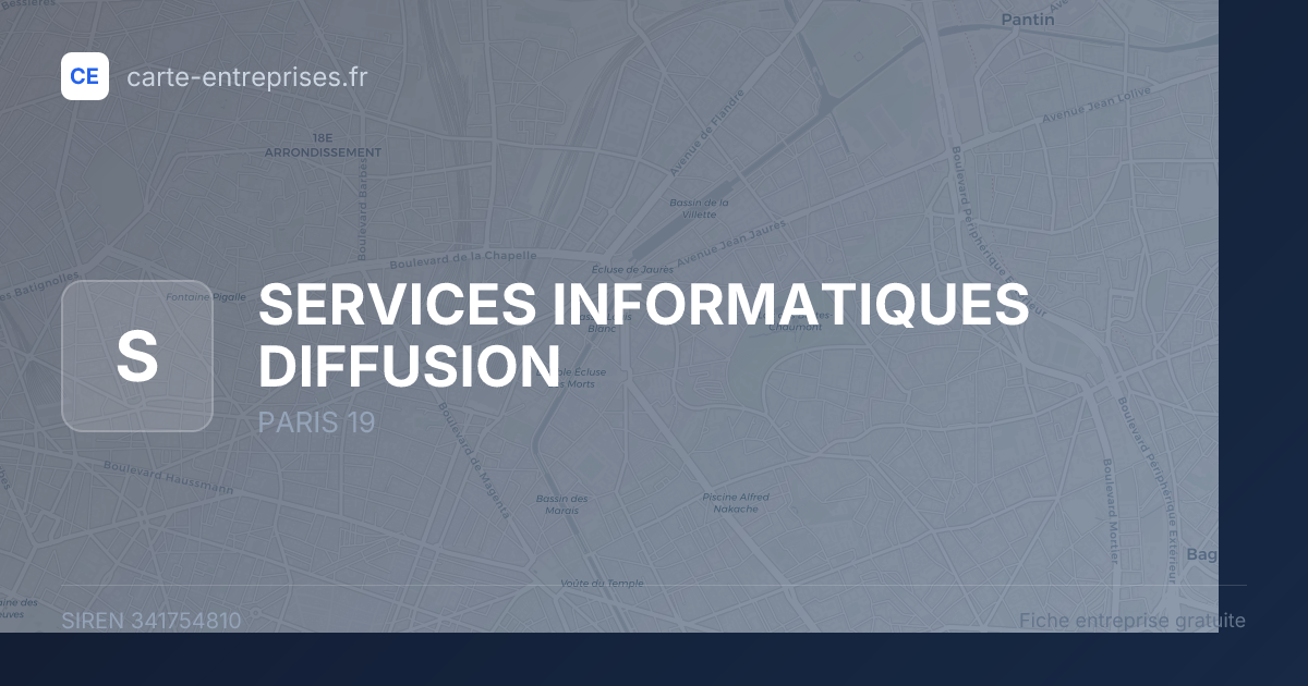 SERVICES INFORMATIQUES DIFFUSION — 341754810 — fiche entreprise