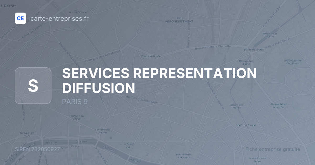 SERVICES REPRESENTATION DIFFUSION — 732050927 — fiche entreprise