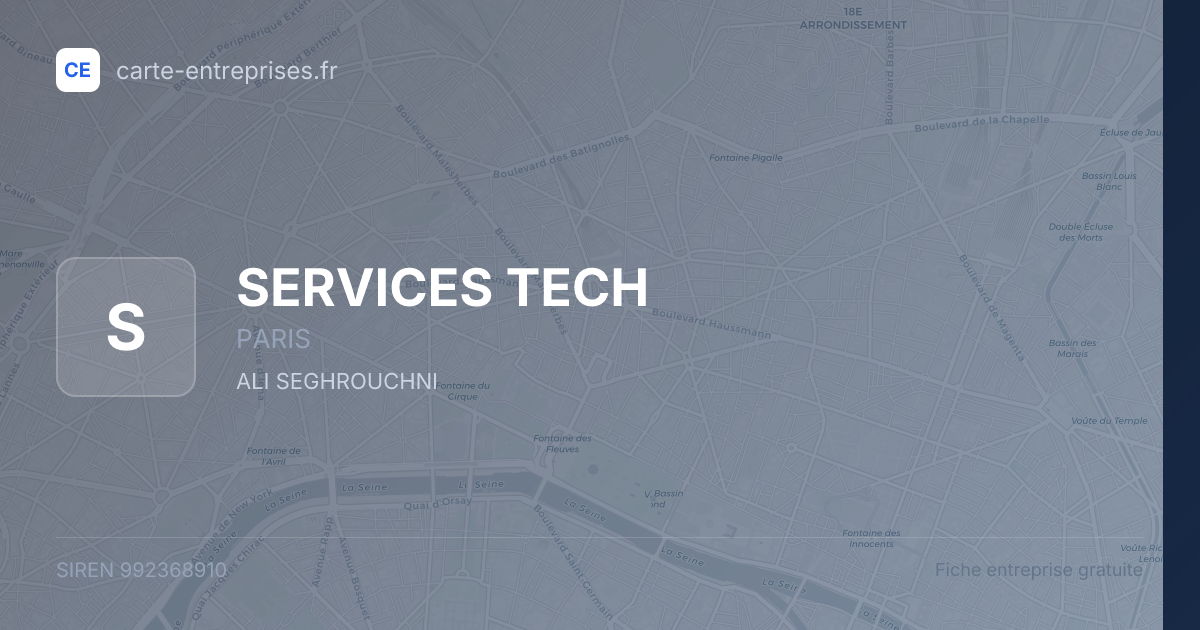 SERVICES TECH — 992368910 — fiche entreprise