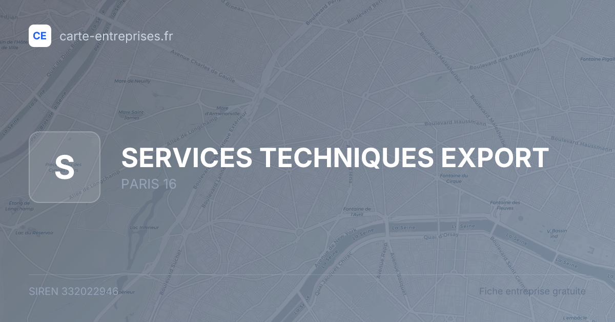 SERVICES TECHNIQUES EXPORT — 332022946 — fiche entreprise