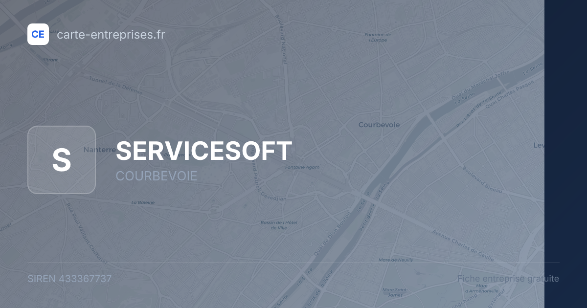 SERVICESOFT — 433367737 — fiche entreprise