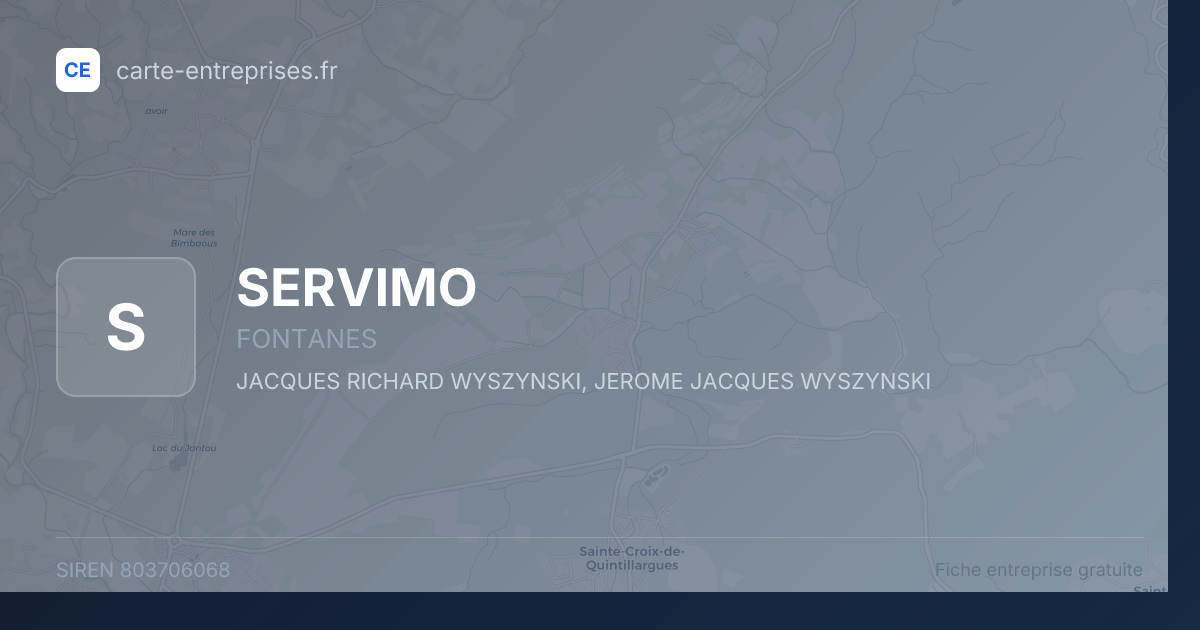 SERVIMO — 803706068 — fiche entreprise