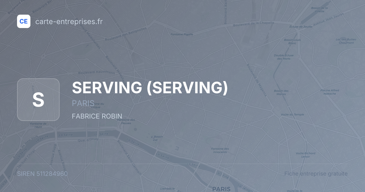 SERVING — 511284960 — fiche entreprise