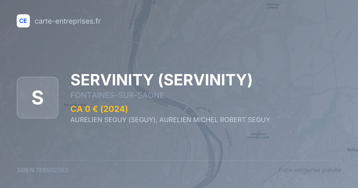 SERVINITY — 788502763 — fiche entreprise