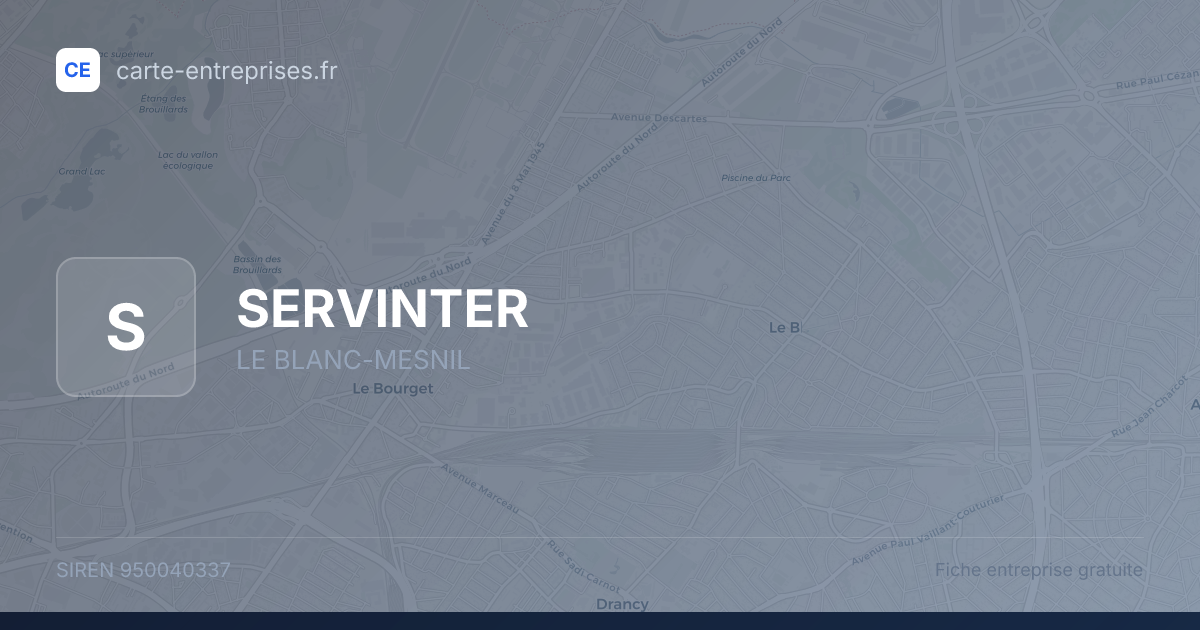 SERVINTER — 950040337 — fiche entreprise