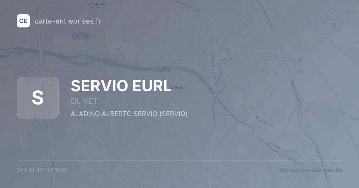 SERVIO EURL — 421441569 — fiche entreprise