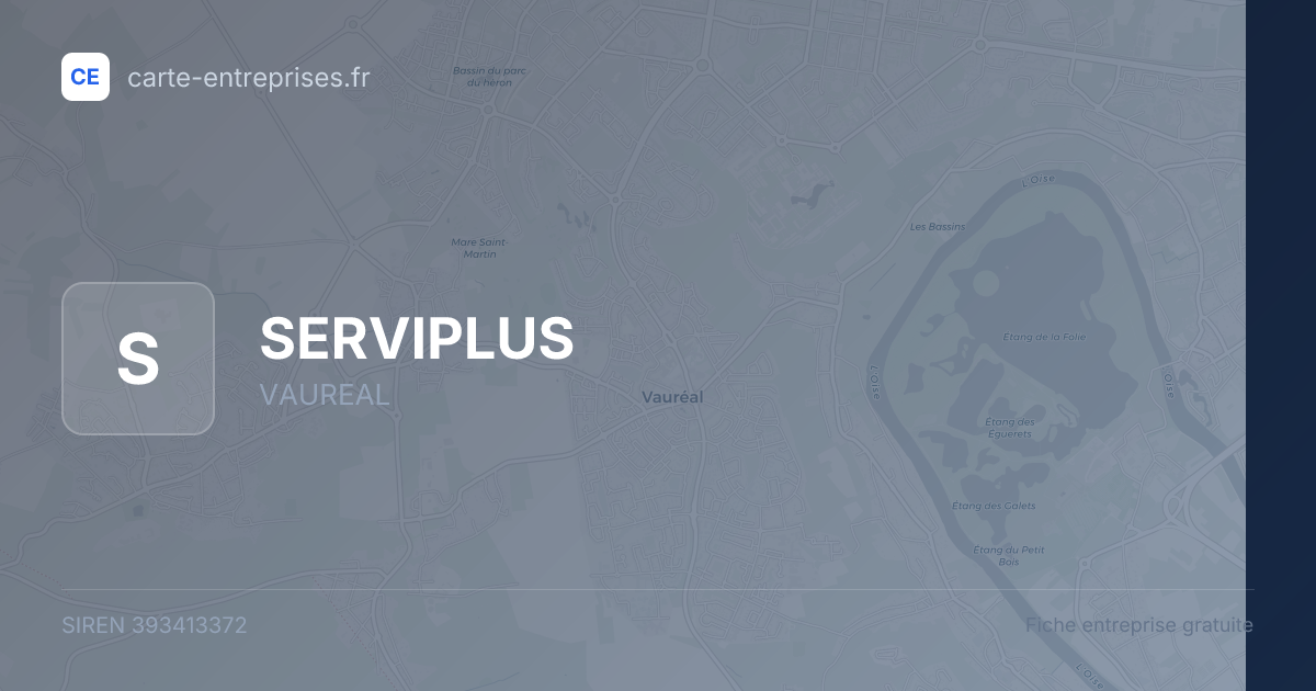 SERVIPLUS — 393413372 — fiche entreprise