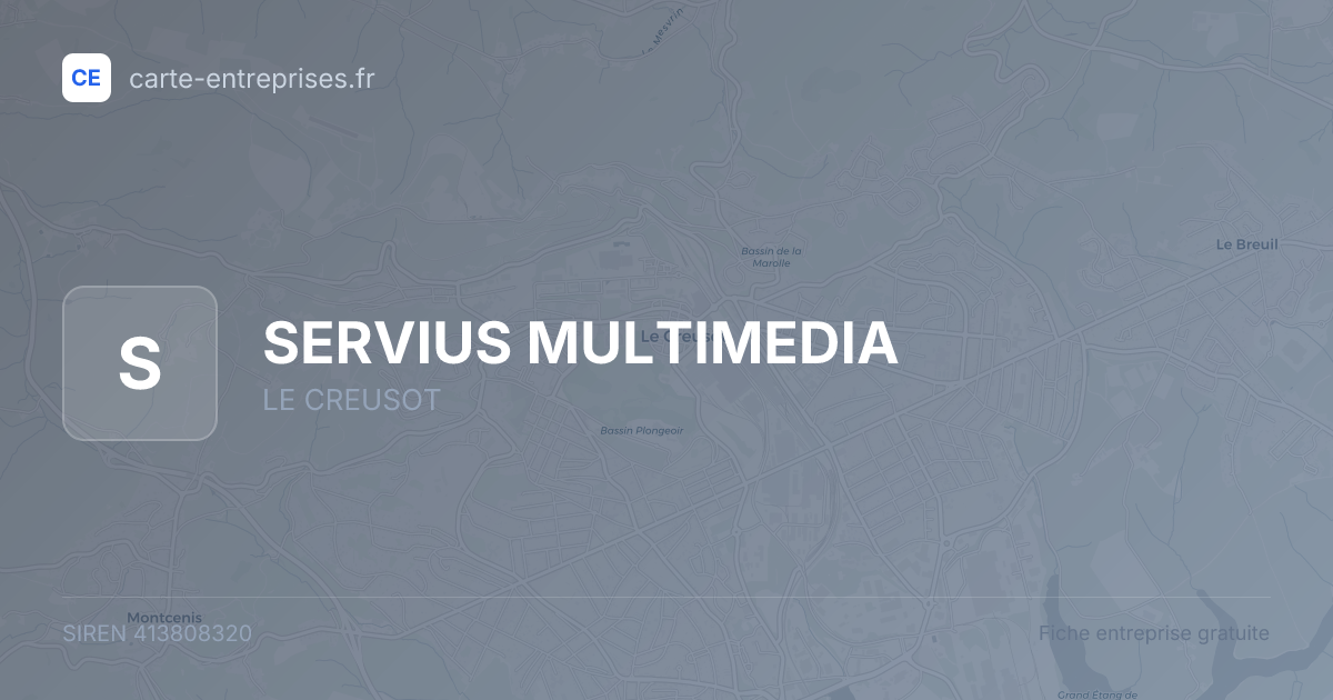 SERVIUS MULTIMEDIA — 413808320 — fiche entreprise